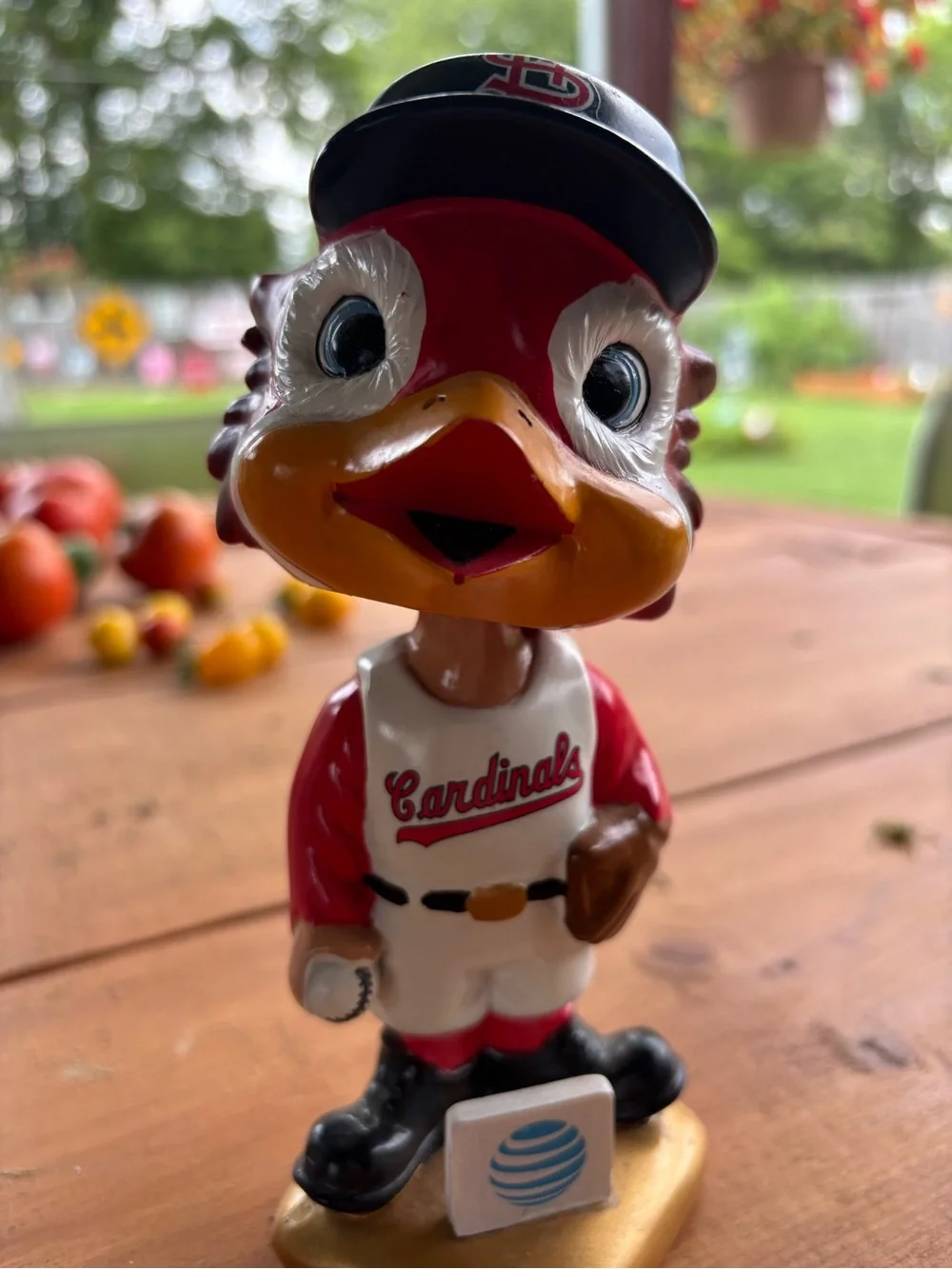 Cardinals Red & White Mascot Bobblehead - Official Team Design